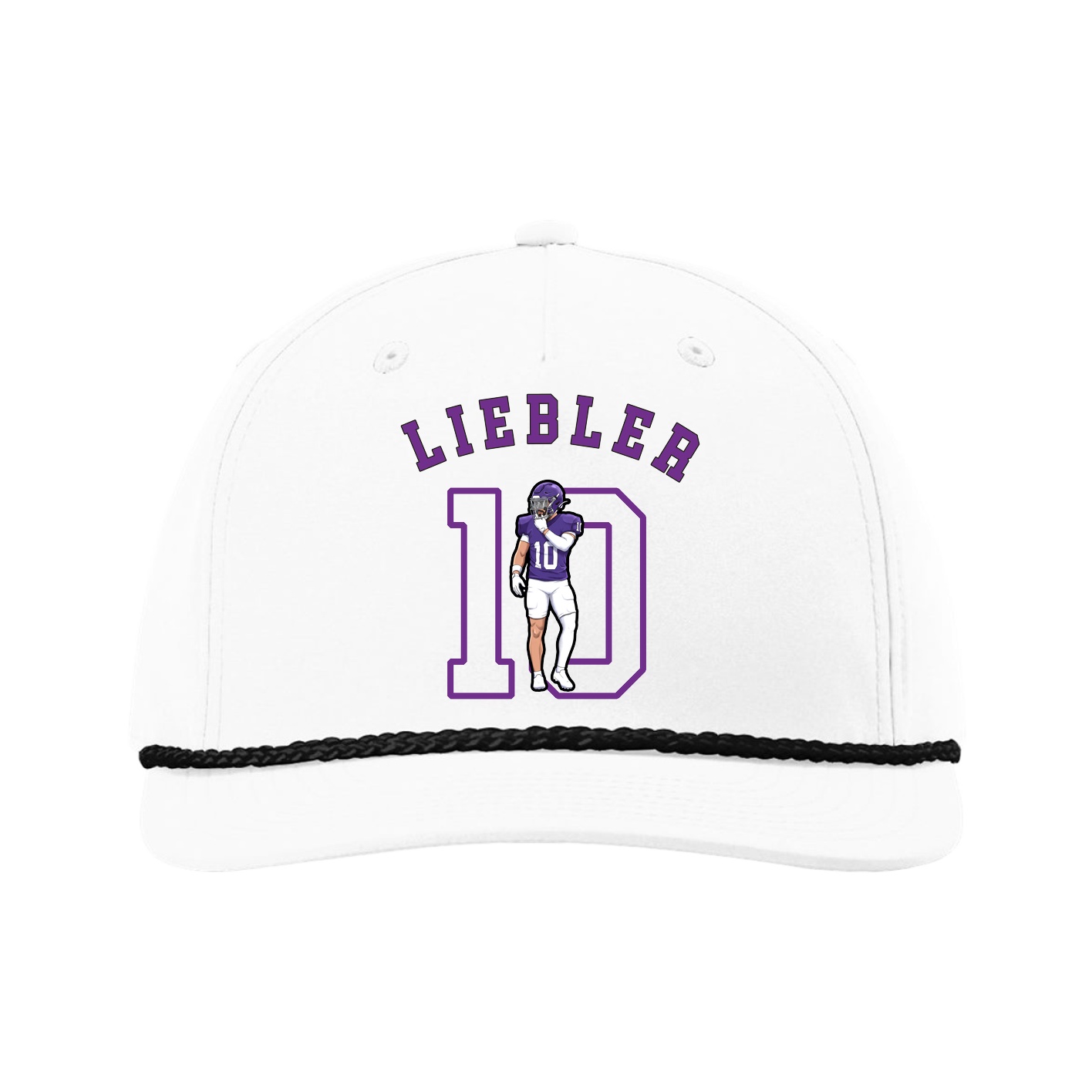 Five-Panel Classic Rope Cap — Shirsey Arch in White