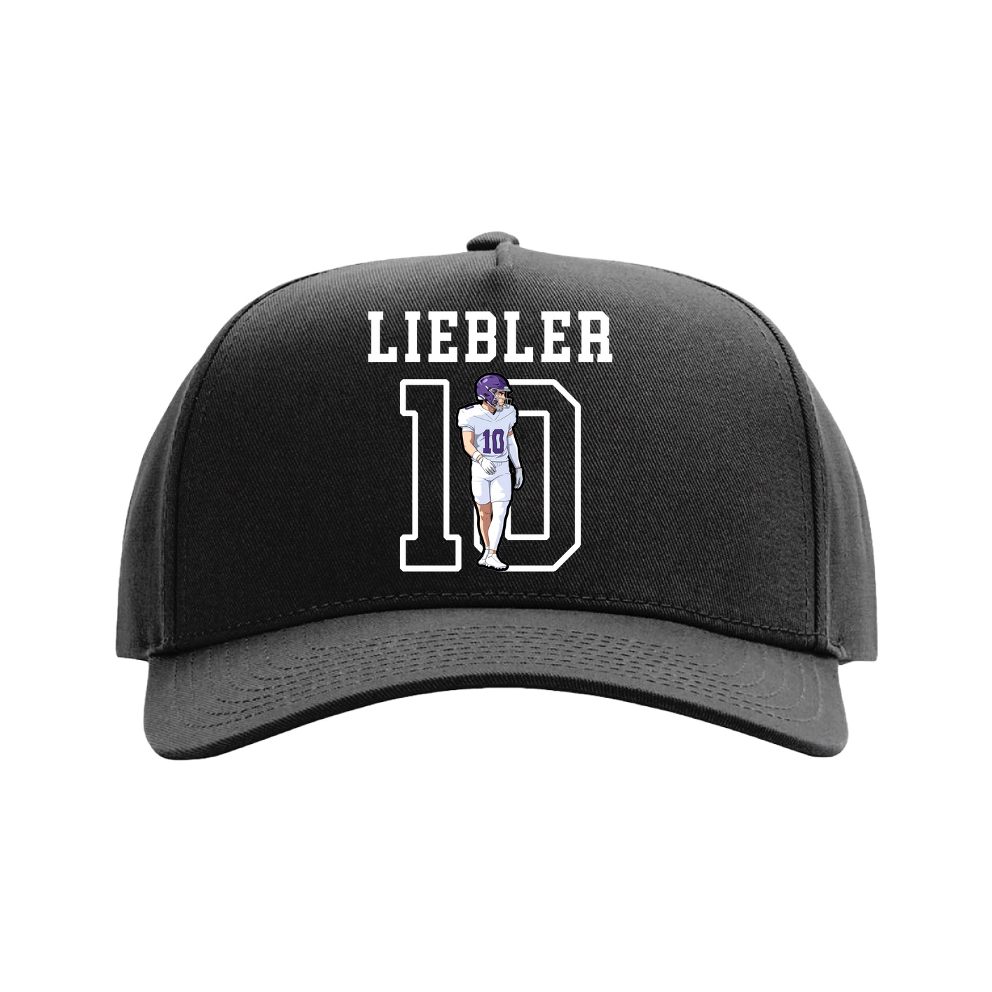 Full Fabric Five-Panel Champ Cap — Shirsey in Black