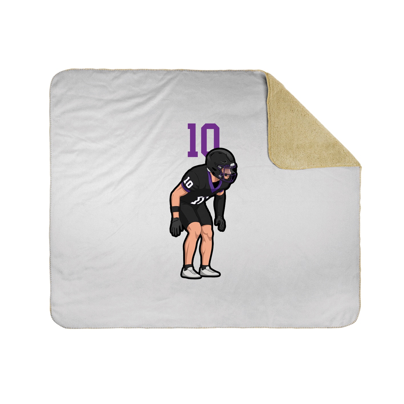 Throw Blanket — Number Top in White