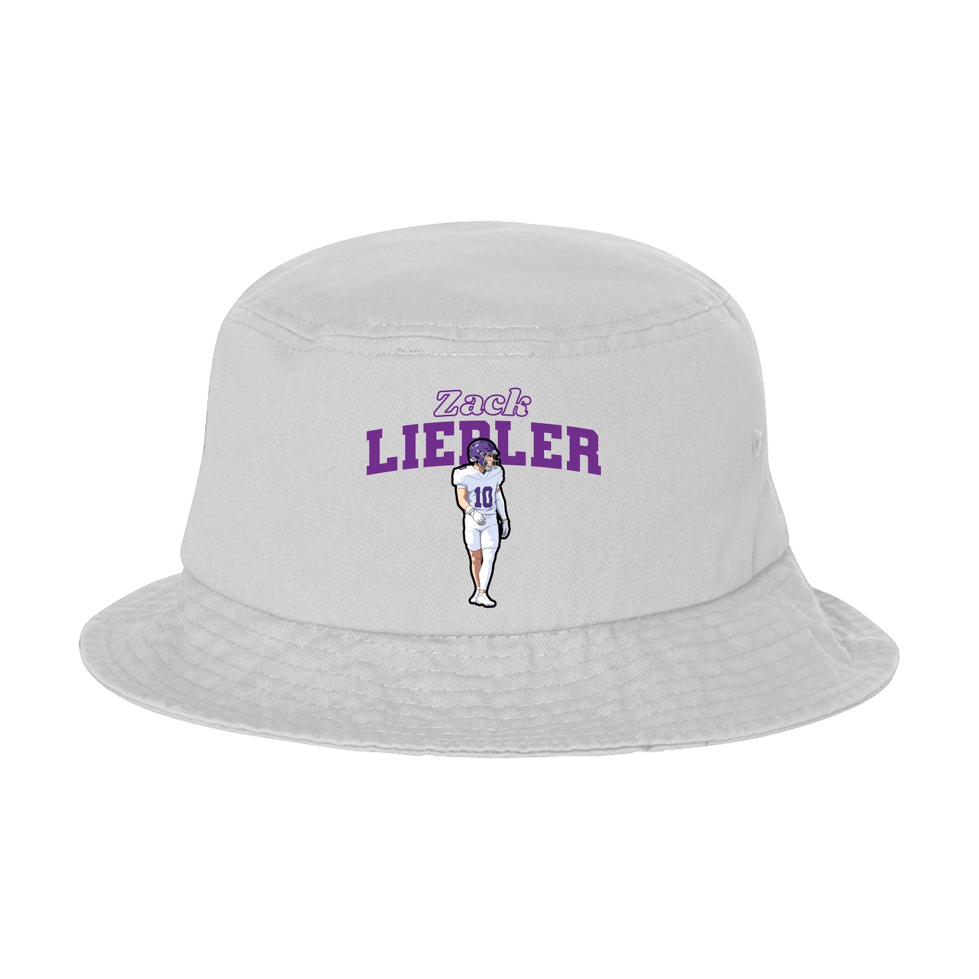 Bucket Cap — Name Arch in White