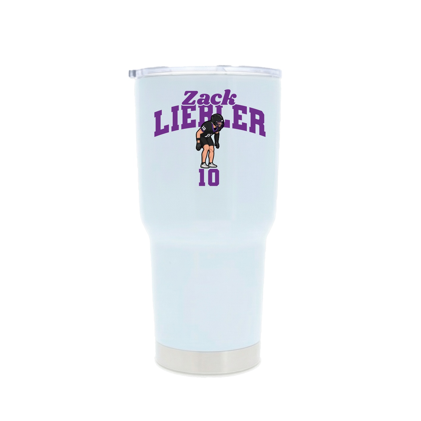 30oz Stainless Steel Tumbler — Signature Arch in White