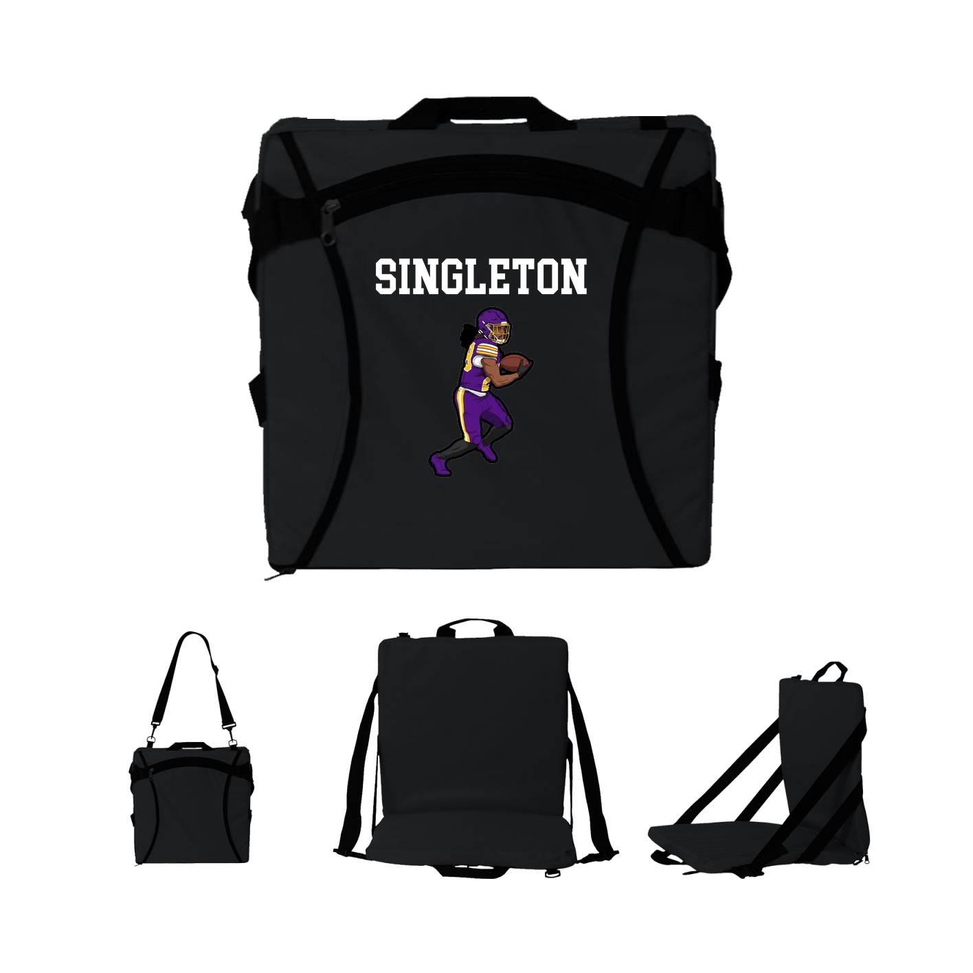Folding Stadium Seat — Shirsey in Black