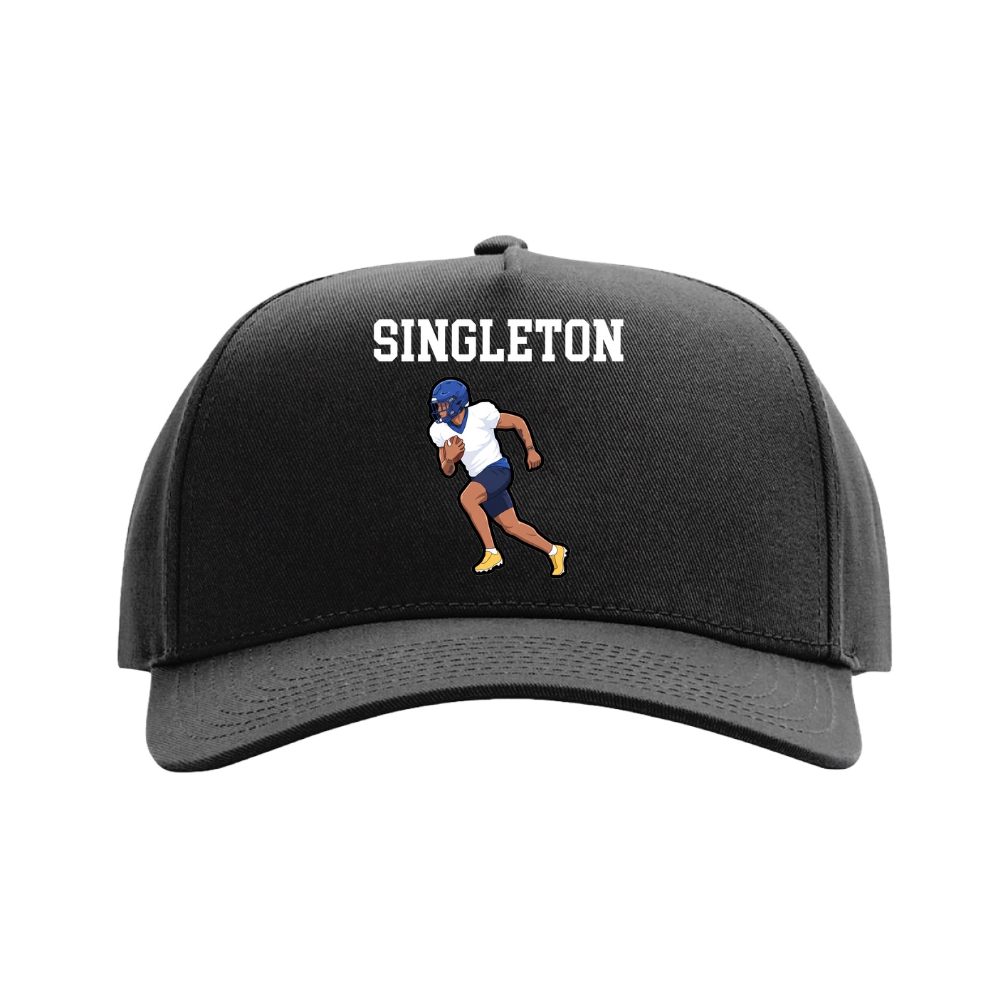 Full Fabric Five-Panel Champ Cap — Shirsey in Black