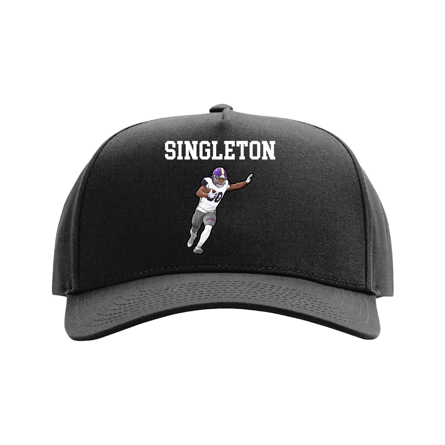 Full Fabric Five-Panel Champ Cap — Shirsey in Black