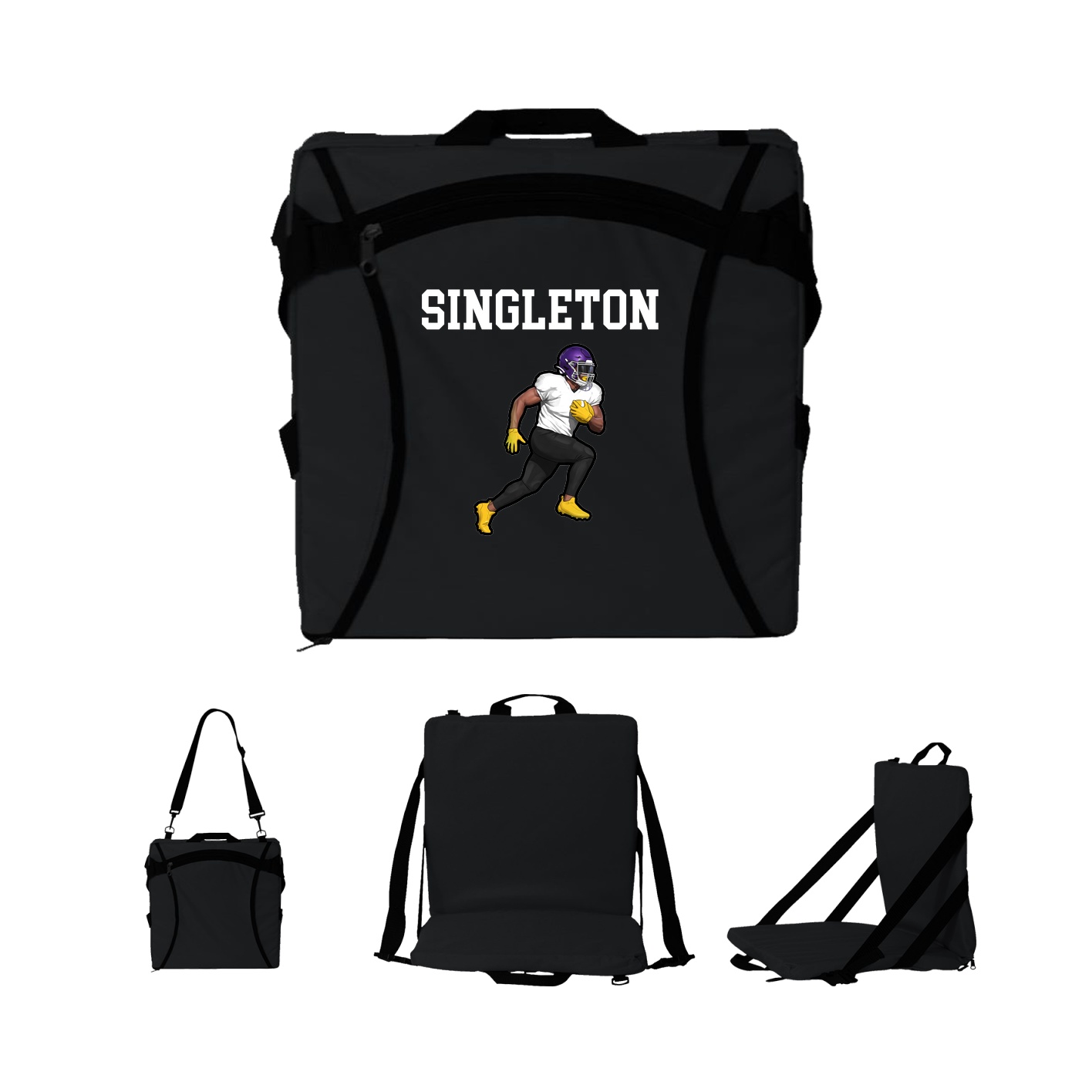 Folding Stadium Seat — Shirsey in Black