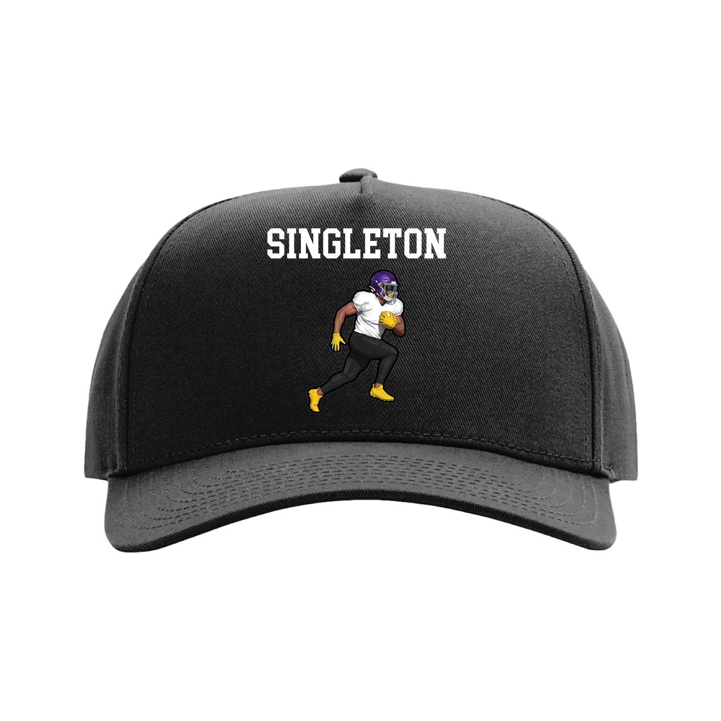 Full Fabric Five-Panel Champ Cap — Shirsey in Black