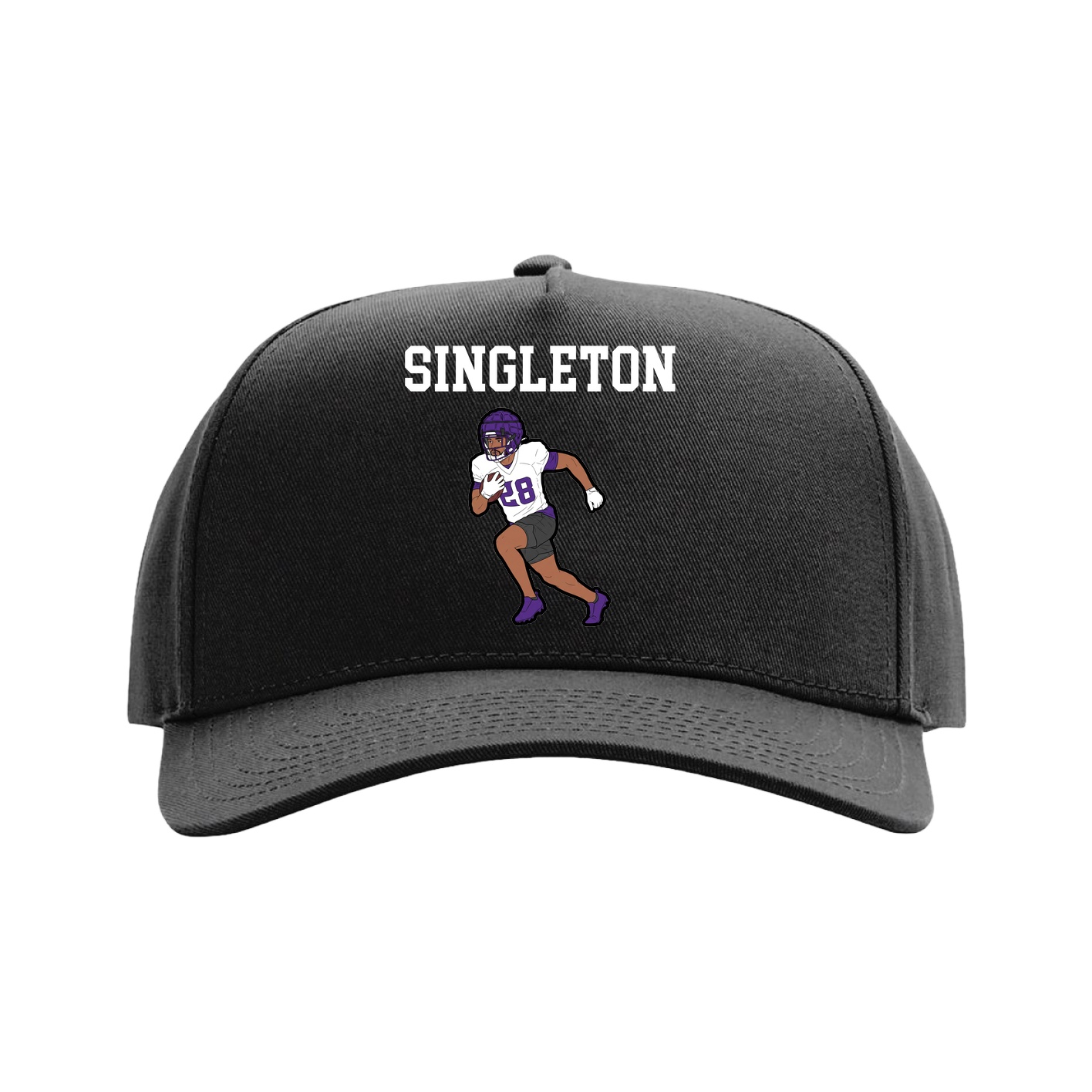 Full Fabric Five-Panel Champ Cap — Shirsey in Black