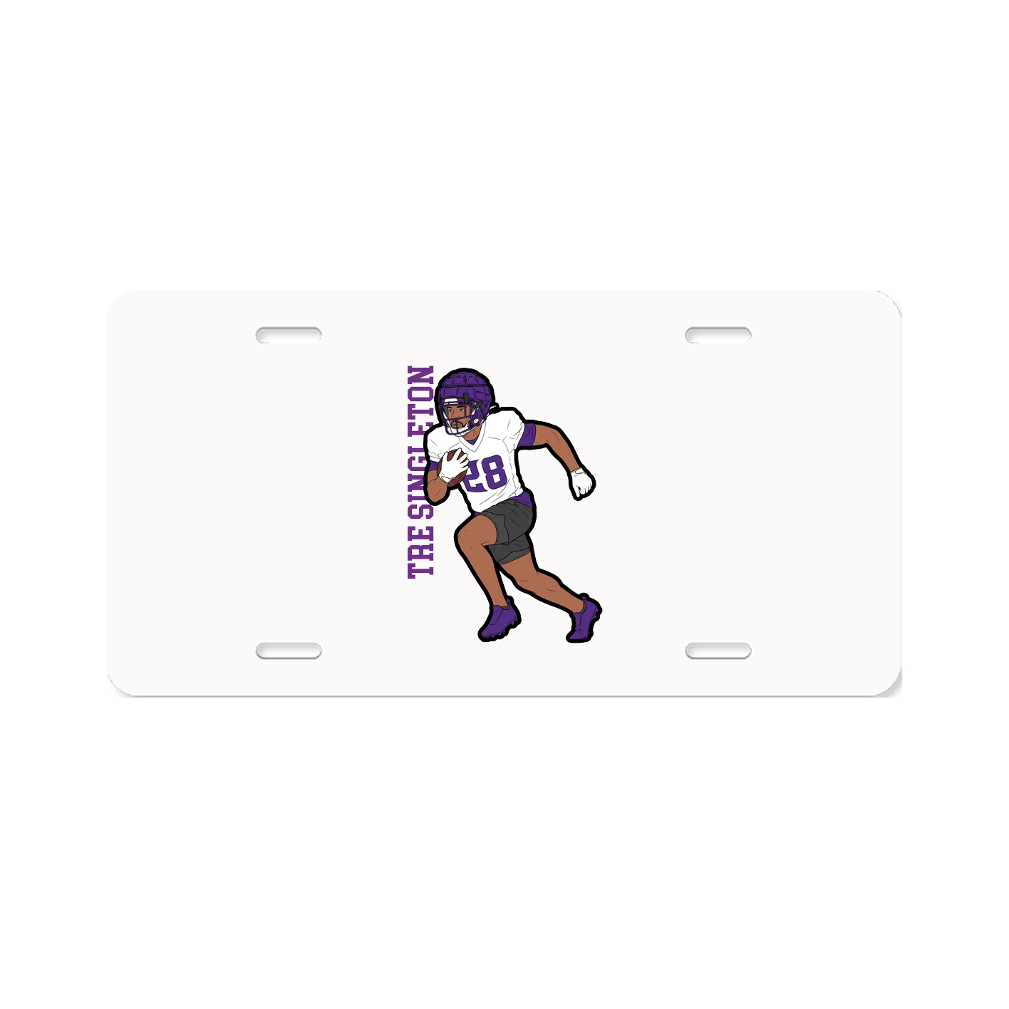 License Plate — Name Vertical in Classic
