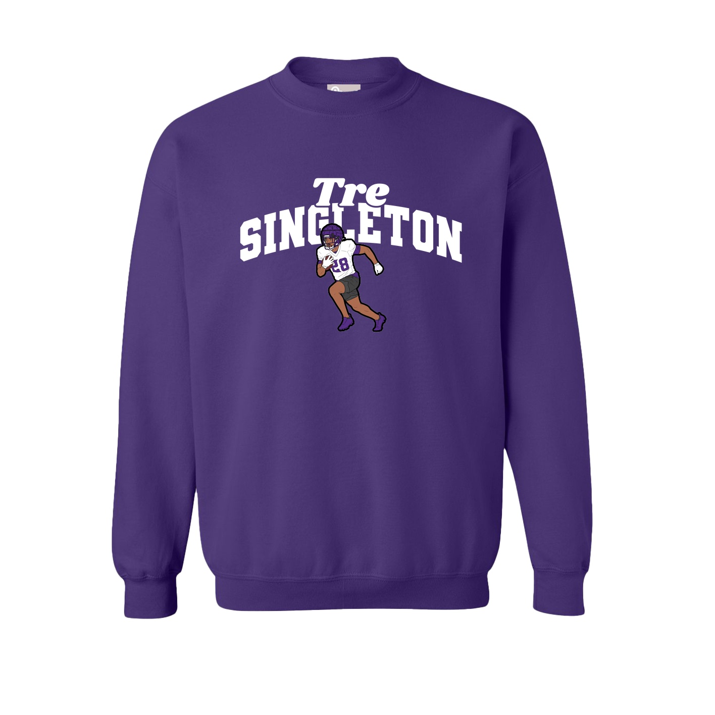 Fleece Crew — Signature Arch in Purple