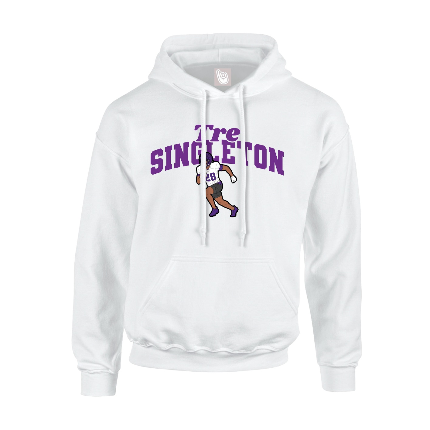 Youth Hoodie — Signature Arch in White