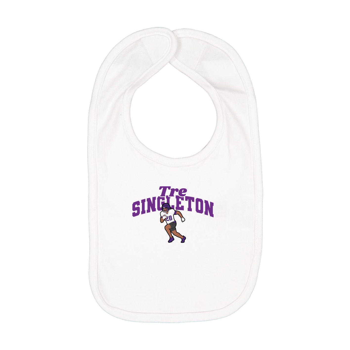 Infant Bib — Signature Arch in White