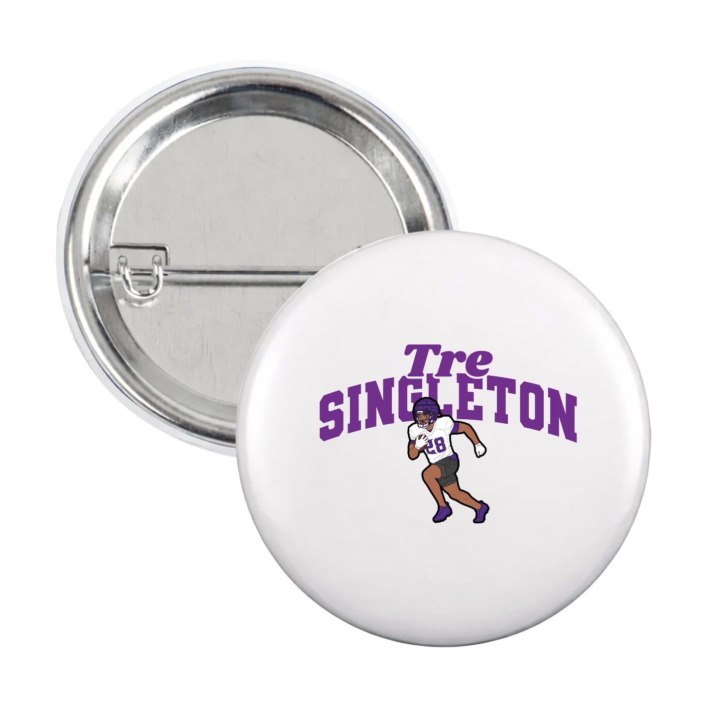 Game Day Button — Signature Arch in White