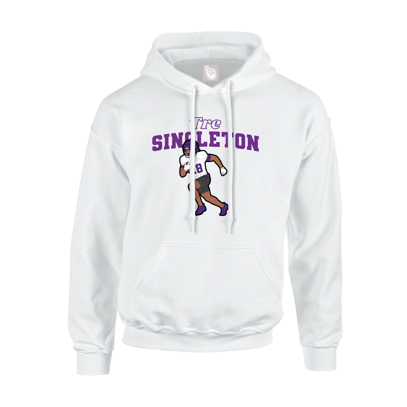 Hoodie — Name Arch in White