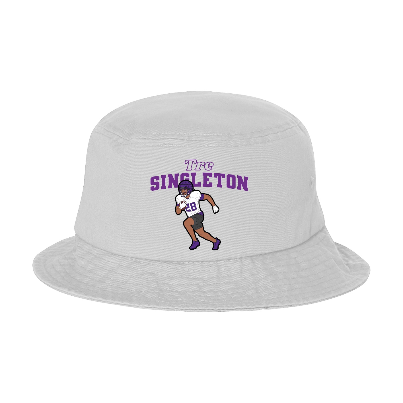 Bucket Cap — Name Arch in White