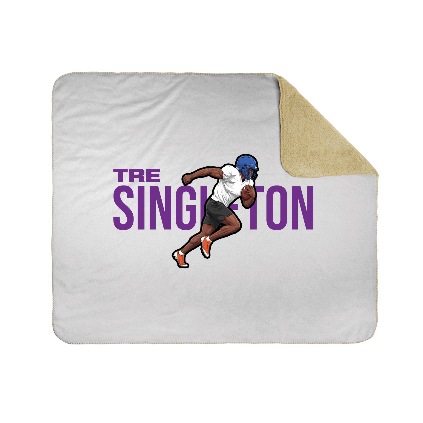Throw Blanket — Player Name in White
