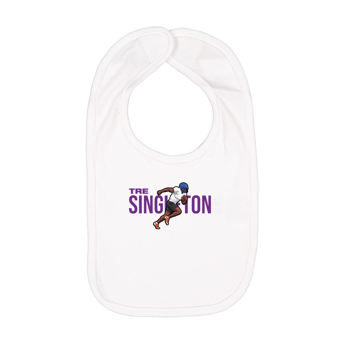 Infant Bib — Player Name in White