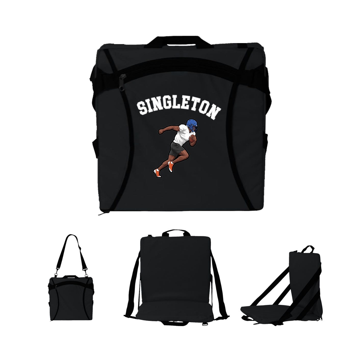 Folding Stadium Seat — Shirsey Arch in Black