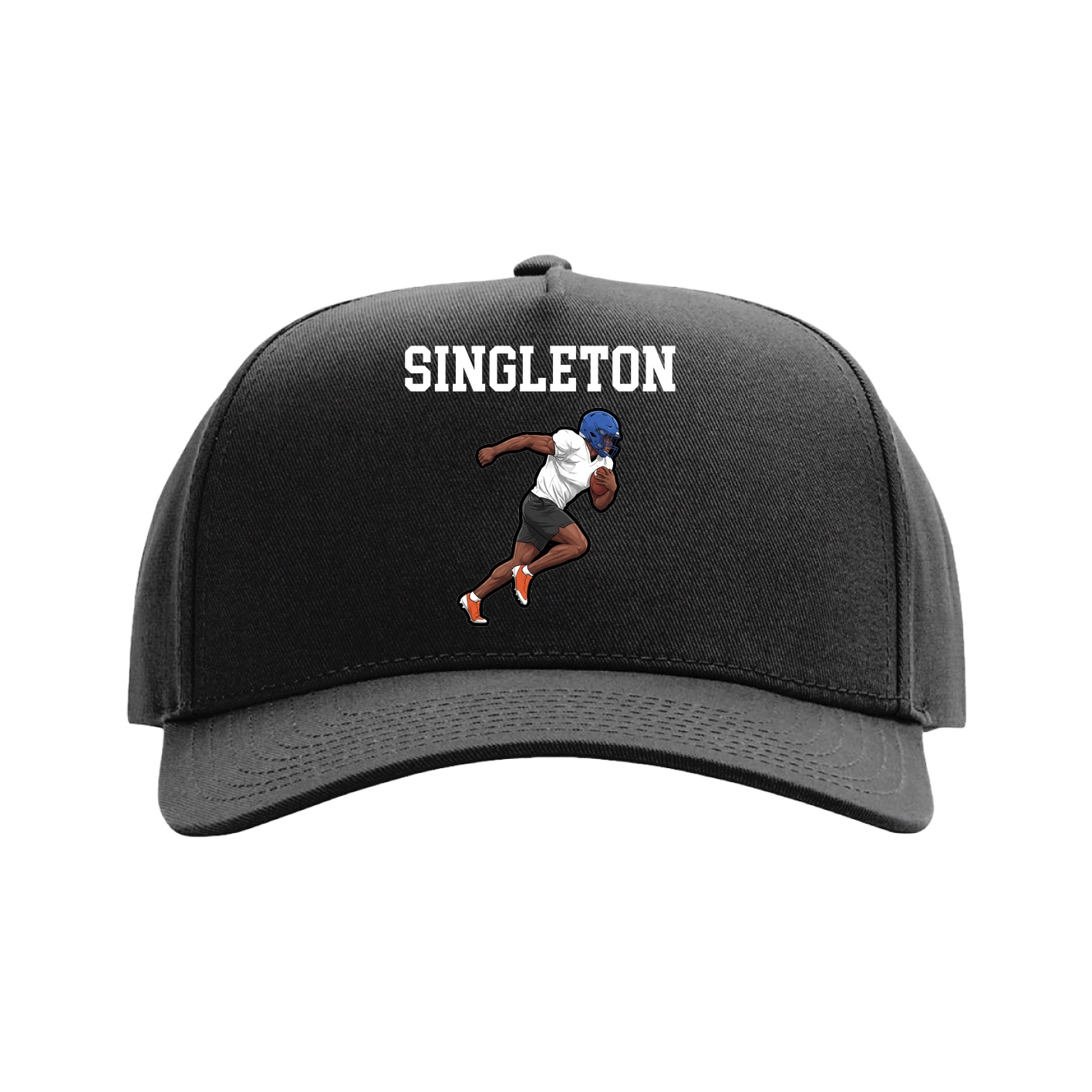 Full Fabric Five-Panel Champ Cap — Shirsey in Black