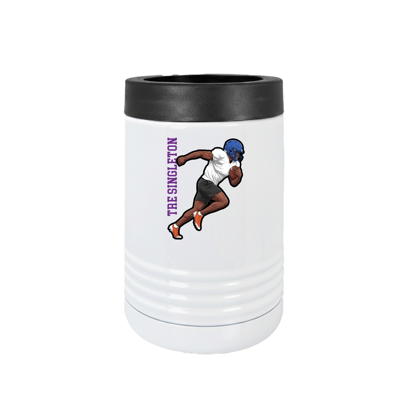 Beverage Holder — Name Vertical in White