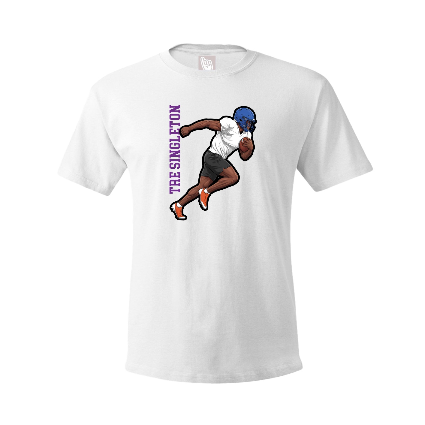 Tee — Name Vertical in White