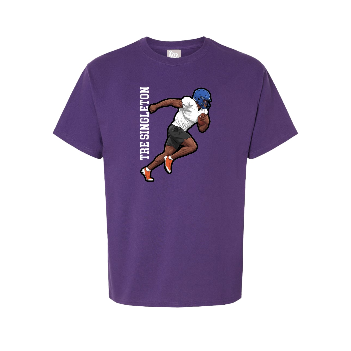 Youth Tee — Name Vertical in Purple