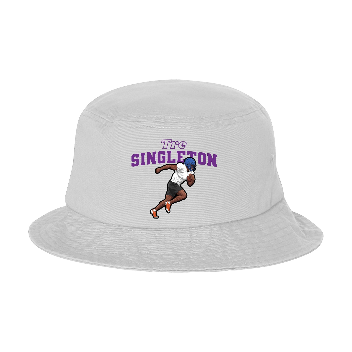 Bucket Cap — Name Arch in White