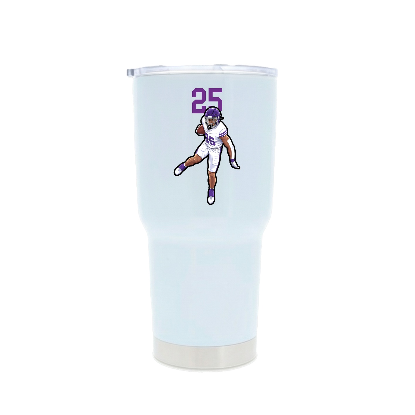 30oz Stainless Steel Tumbler — Number Top in White
