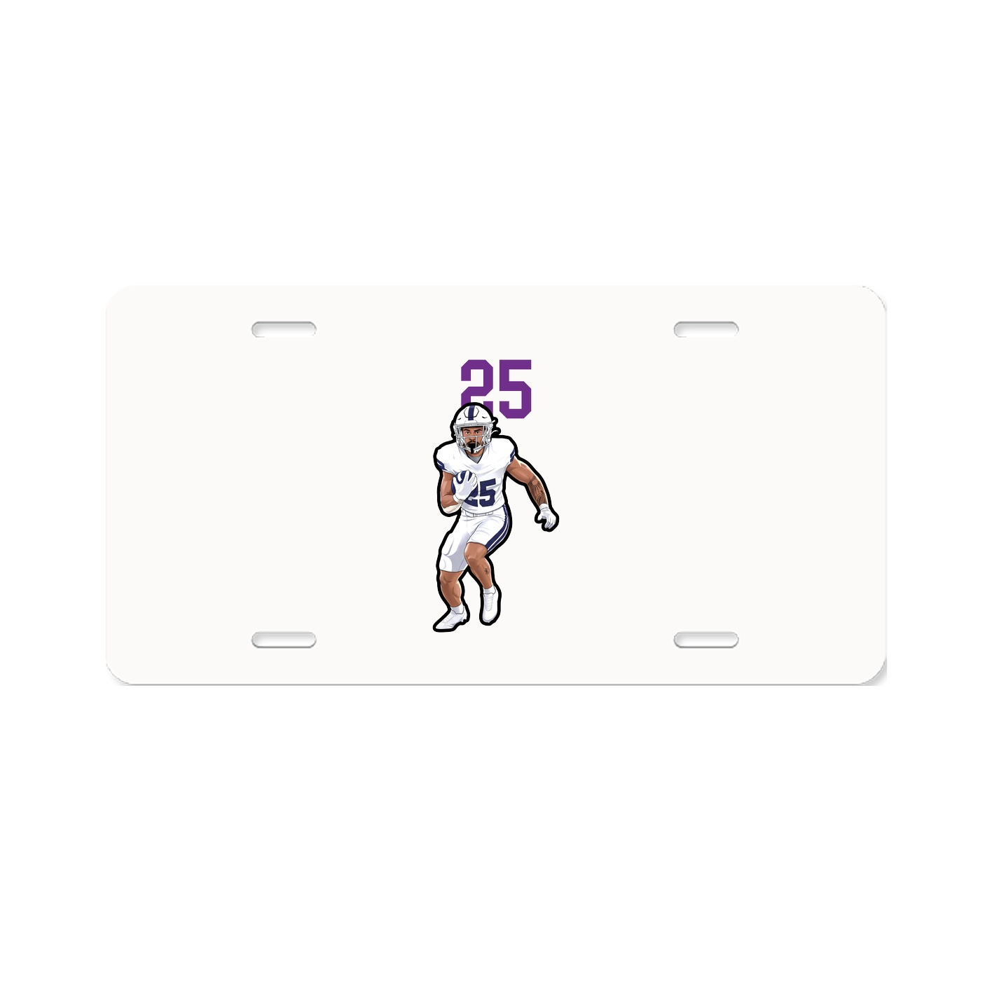 License Plate — Number Top in Classic