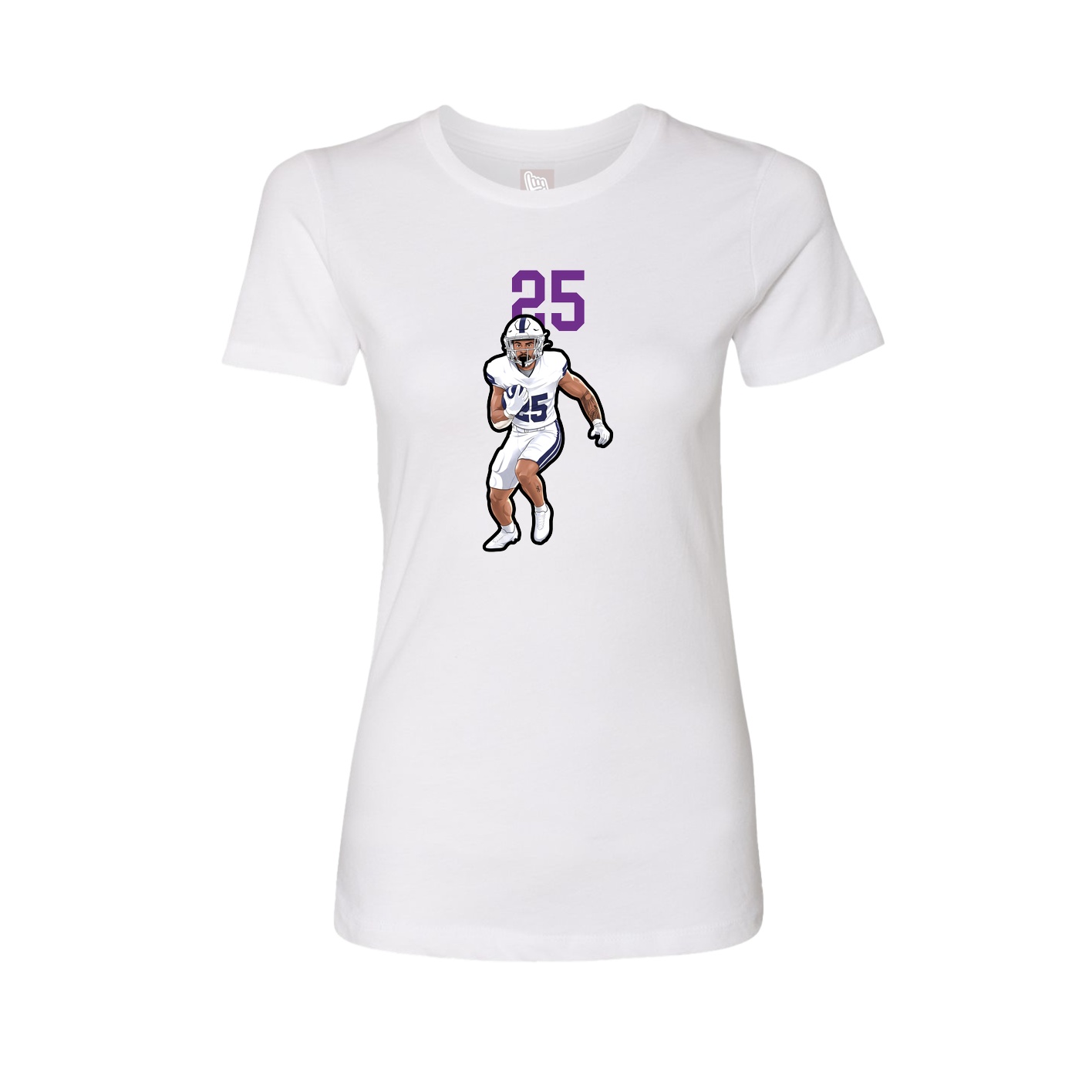 Fitted Women's Tee — Number Top in White