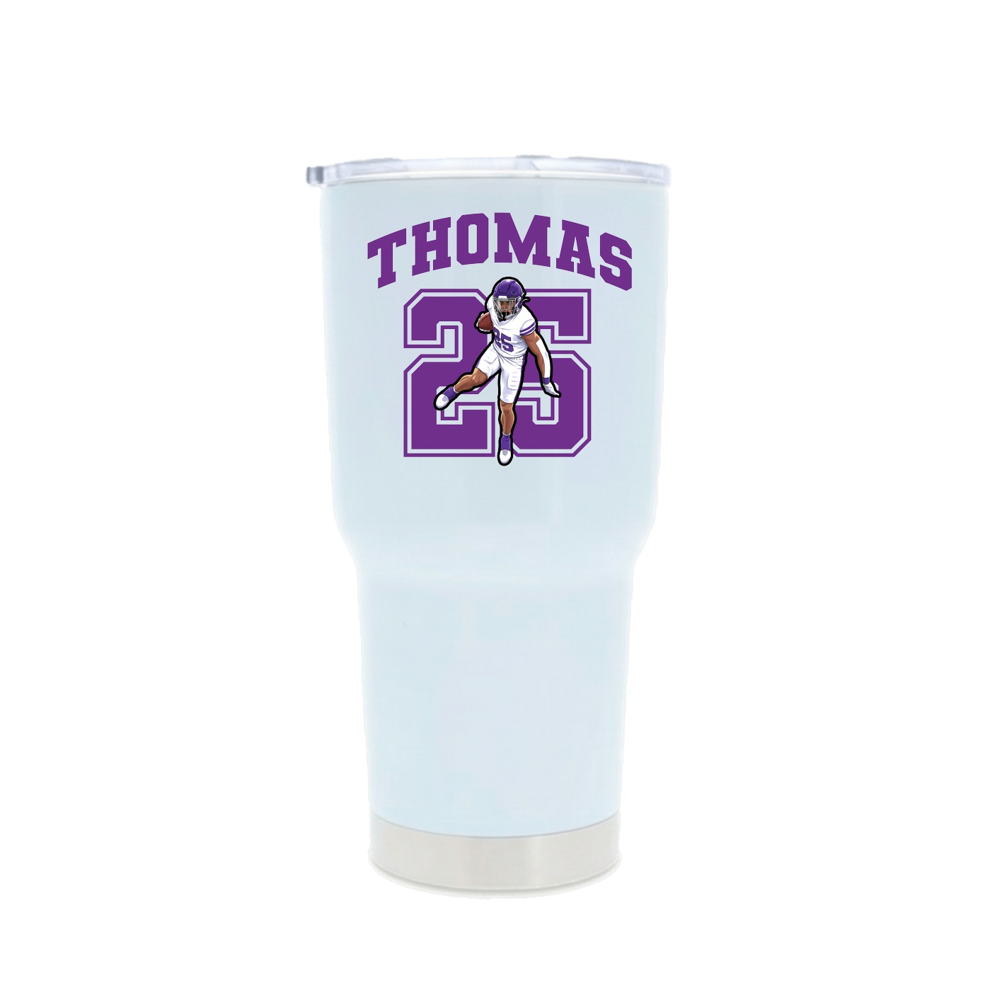 30oz Stainless Steel Tumbler — Number in White