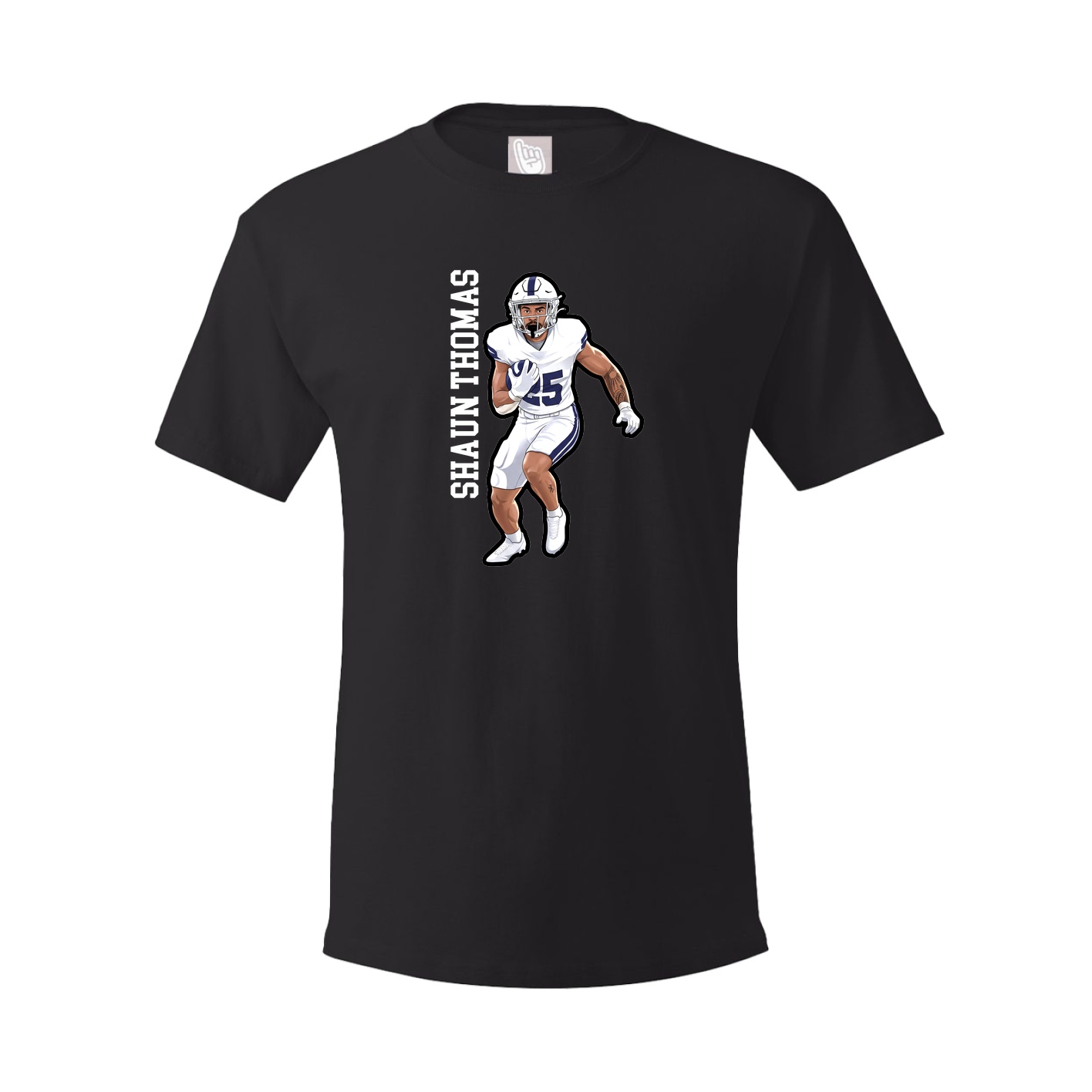 Youth Tee — Name Vertical in Black