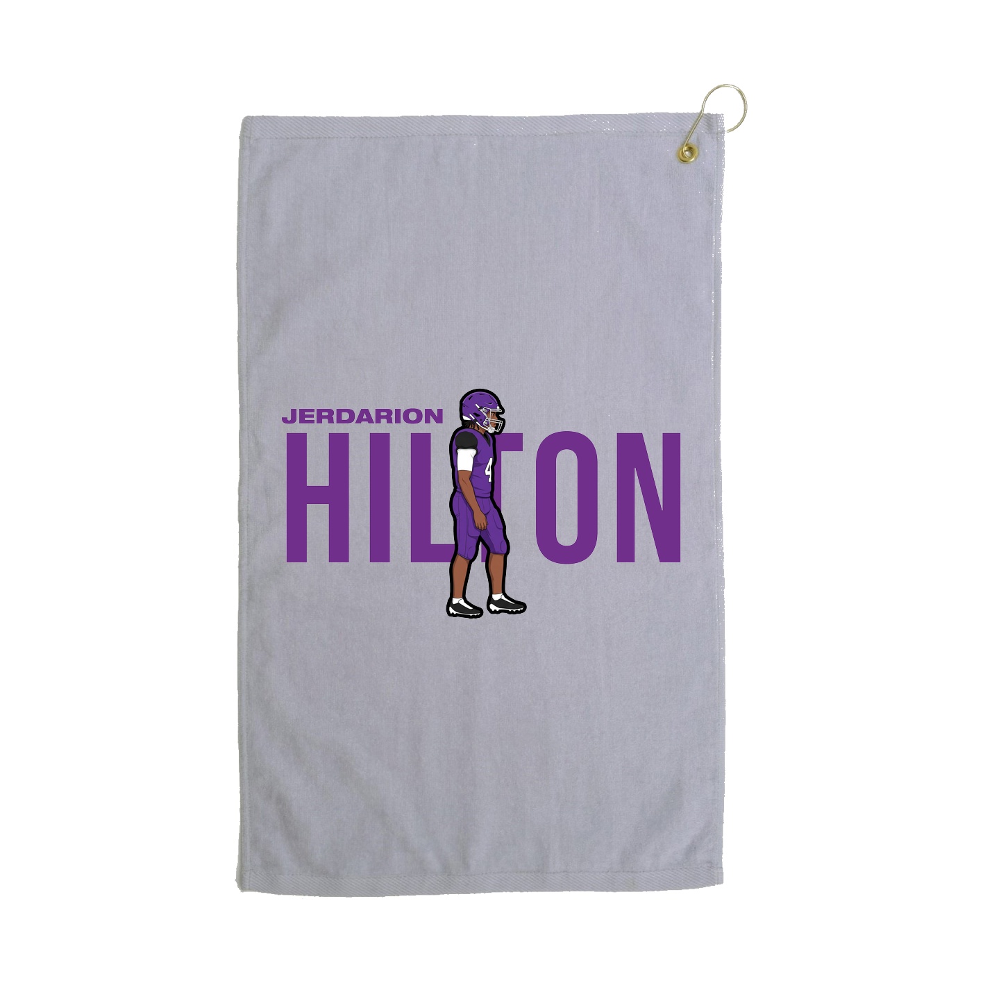 Golf Towel — Player Name in Grey