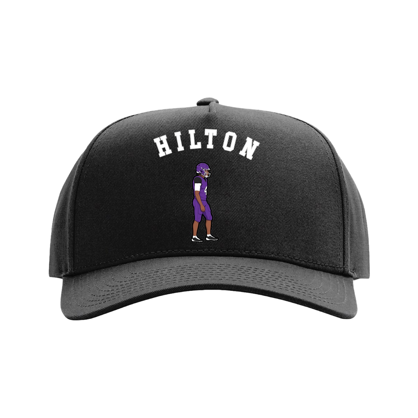 Full Fabric Five-Panel Champ Cap — Shirsey Arch in Black