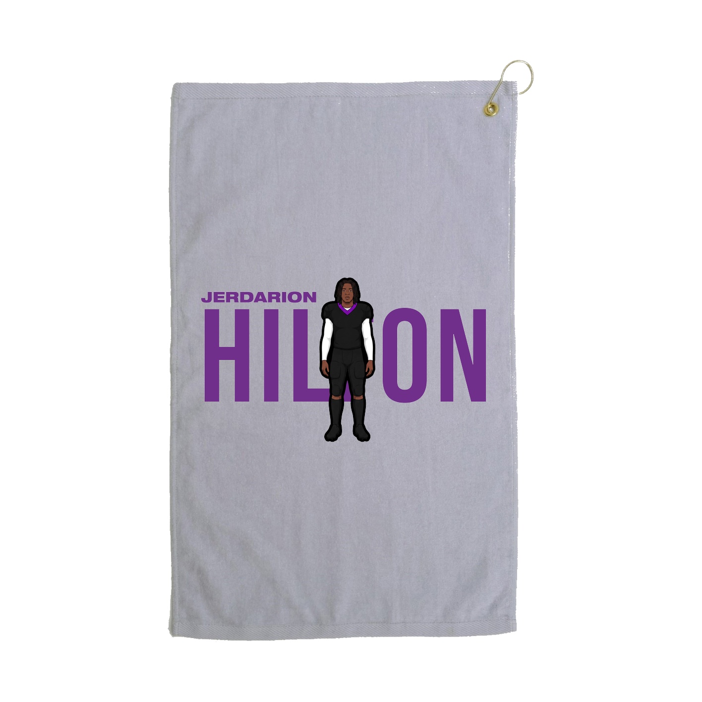 Golf Towel — Player Name in Grey