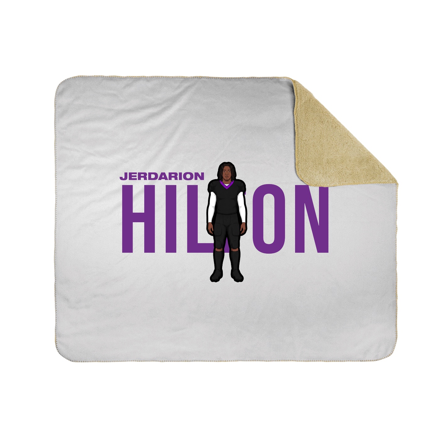 Throw Blanket — Player Name in White