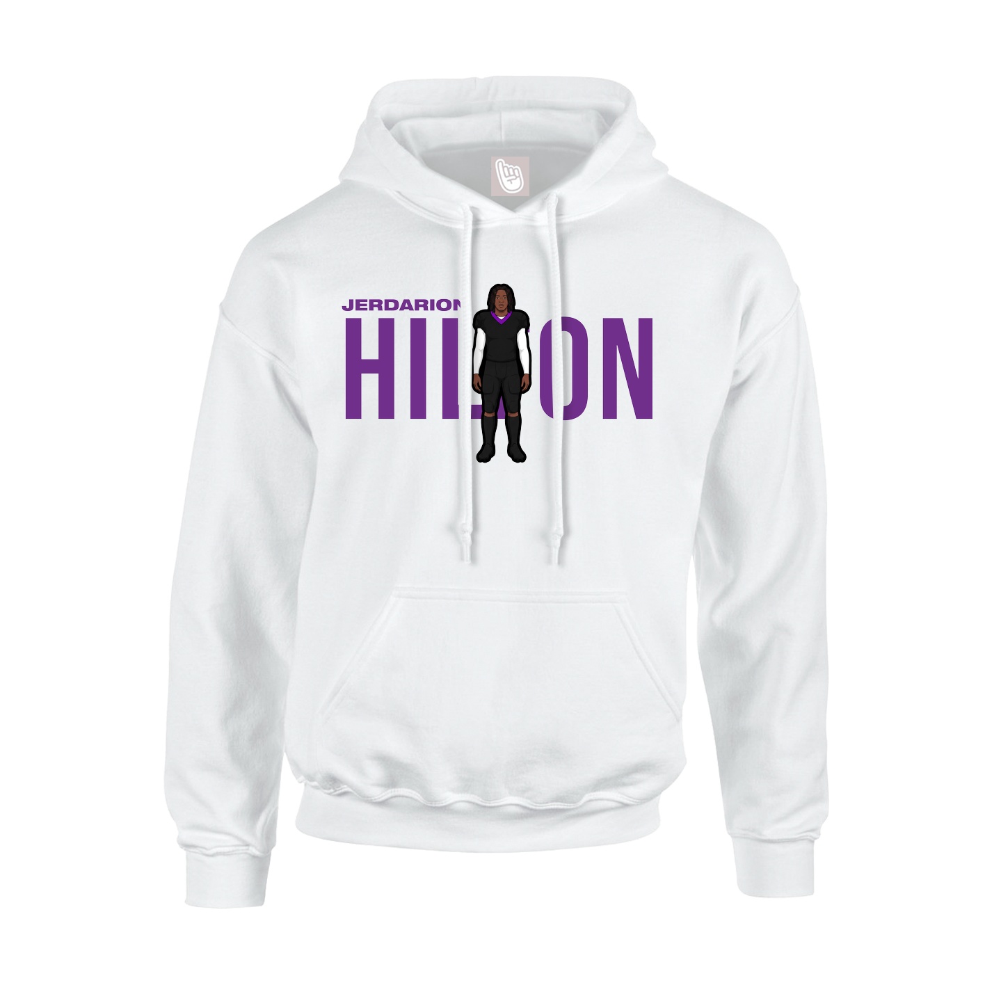 Youth Hoodie — Player Name in White