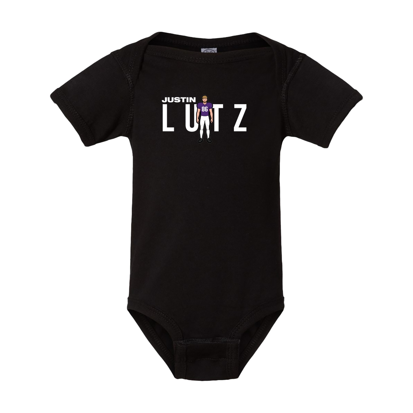 Baby Onesie — Player Name in Black