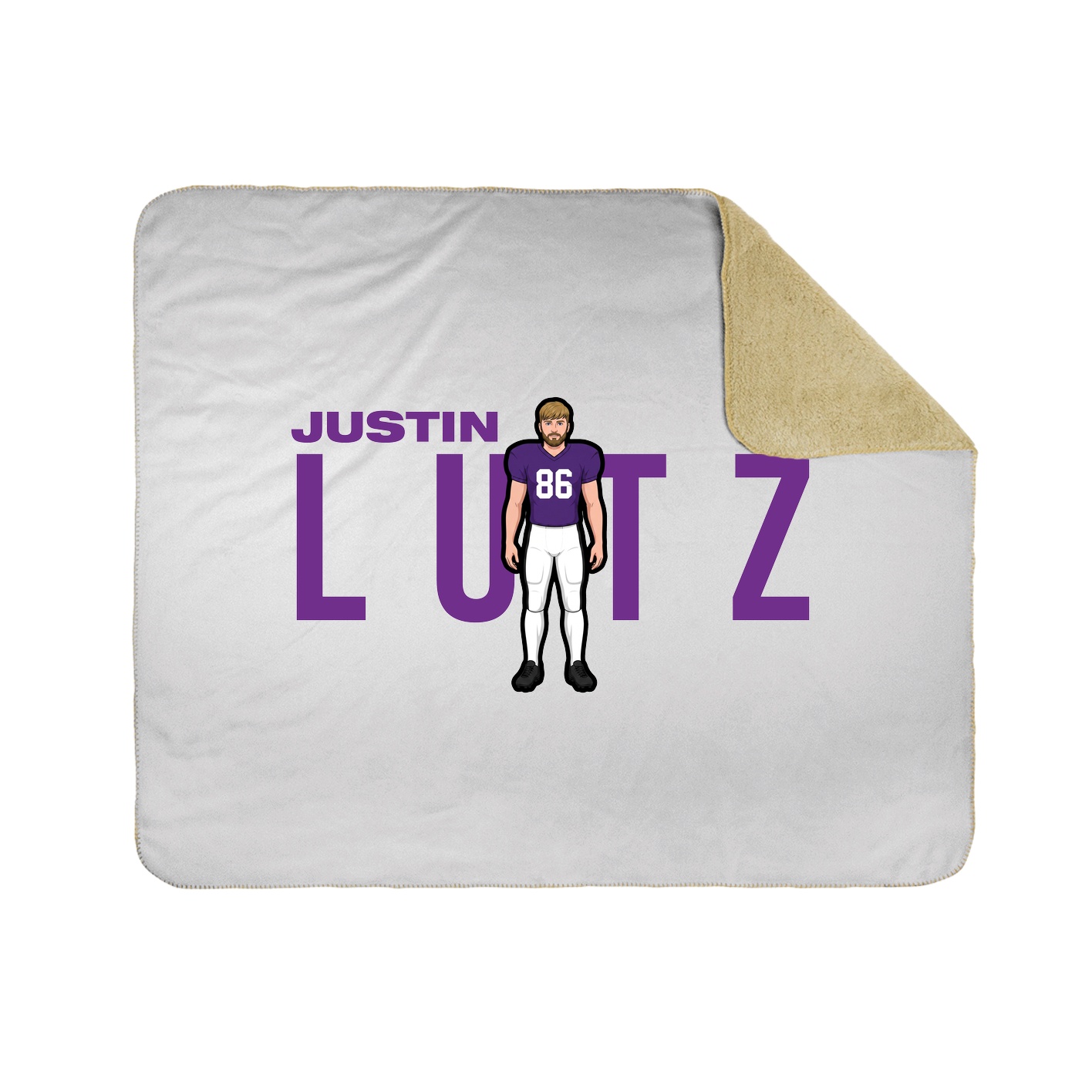 Throw Blanket — Player Name in White