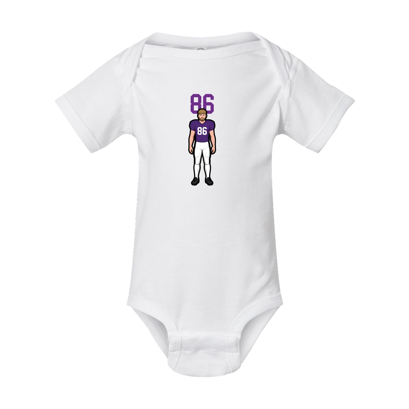 Baby Onesie — Number Top in White