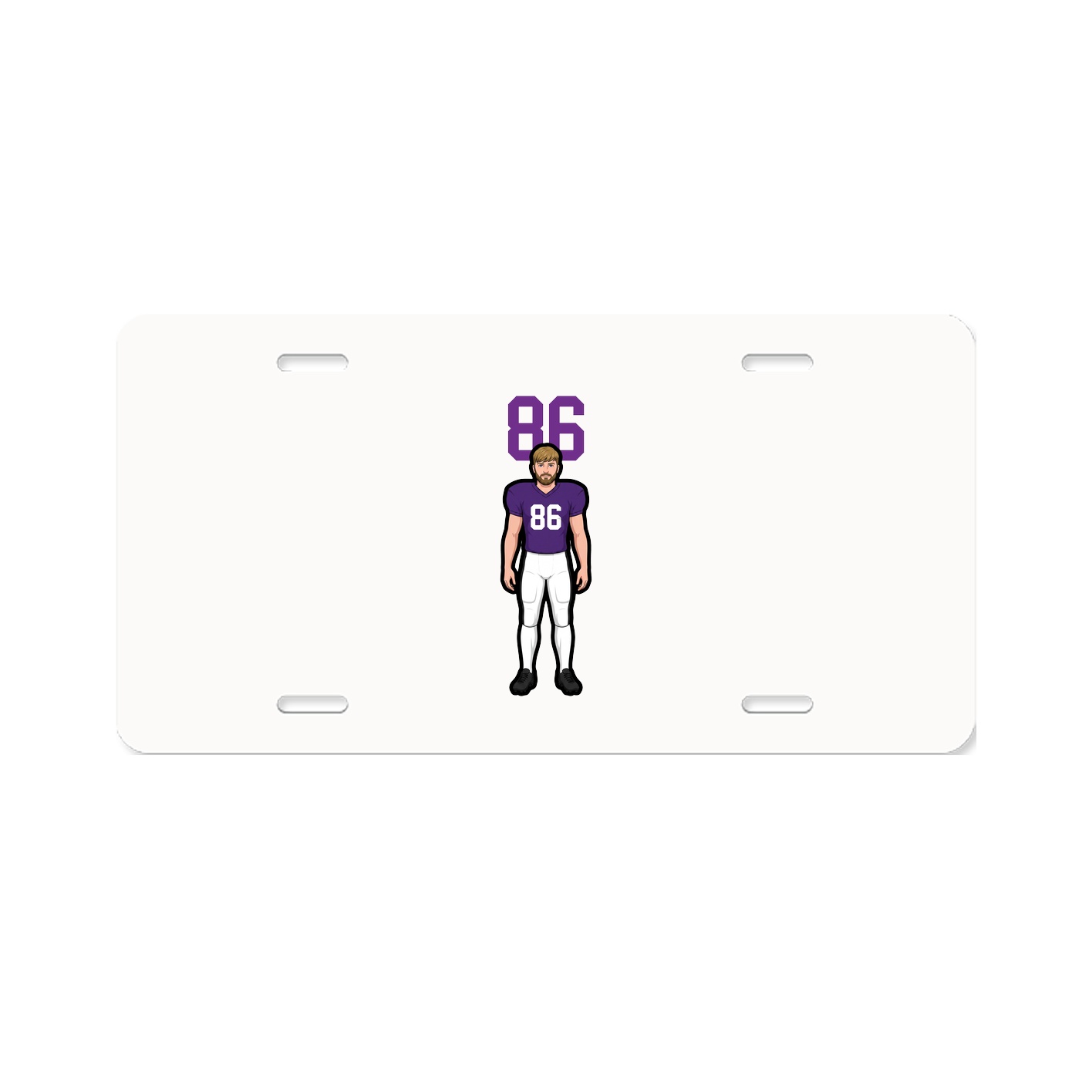 License Plate — Number Top in Classic