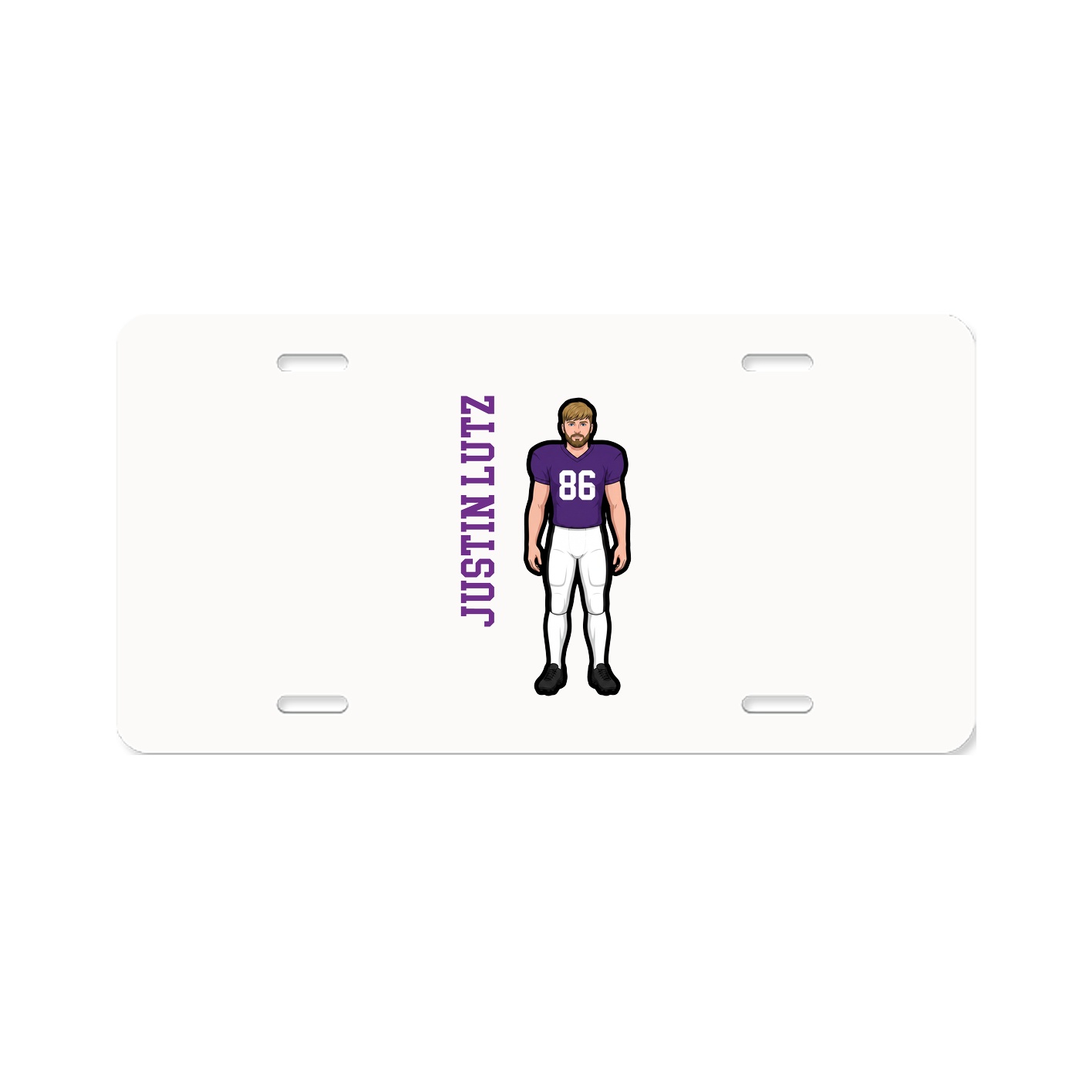 License Plate — Name Vertical in Classic