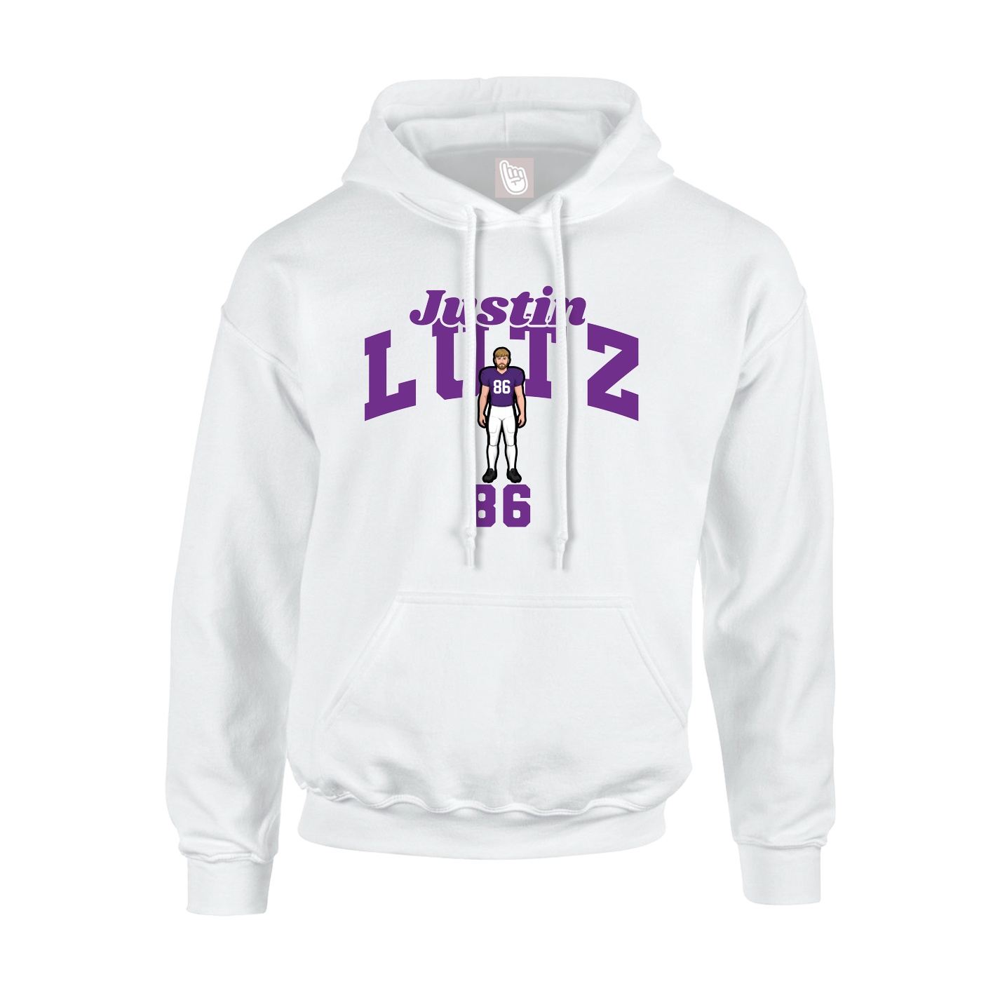 Youth Hoodie — Signature Arch in White