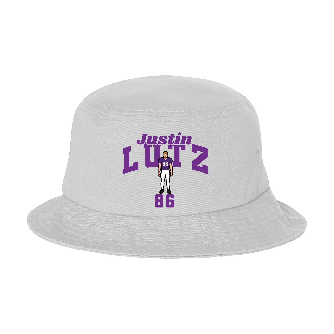 Bucket Cap — Signature Arch in White