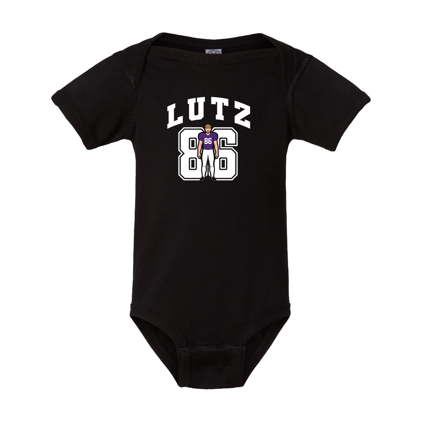 Baby Onesie — Number in Black