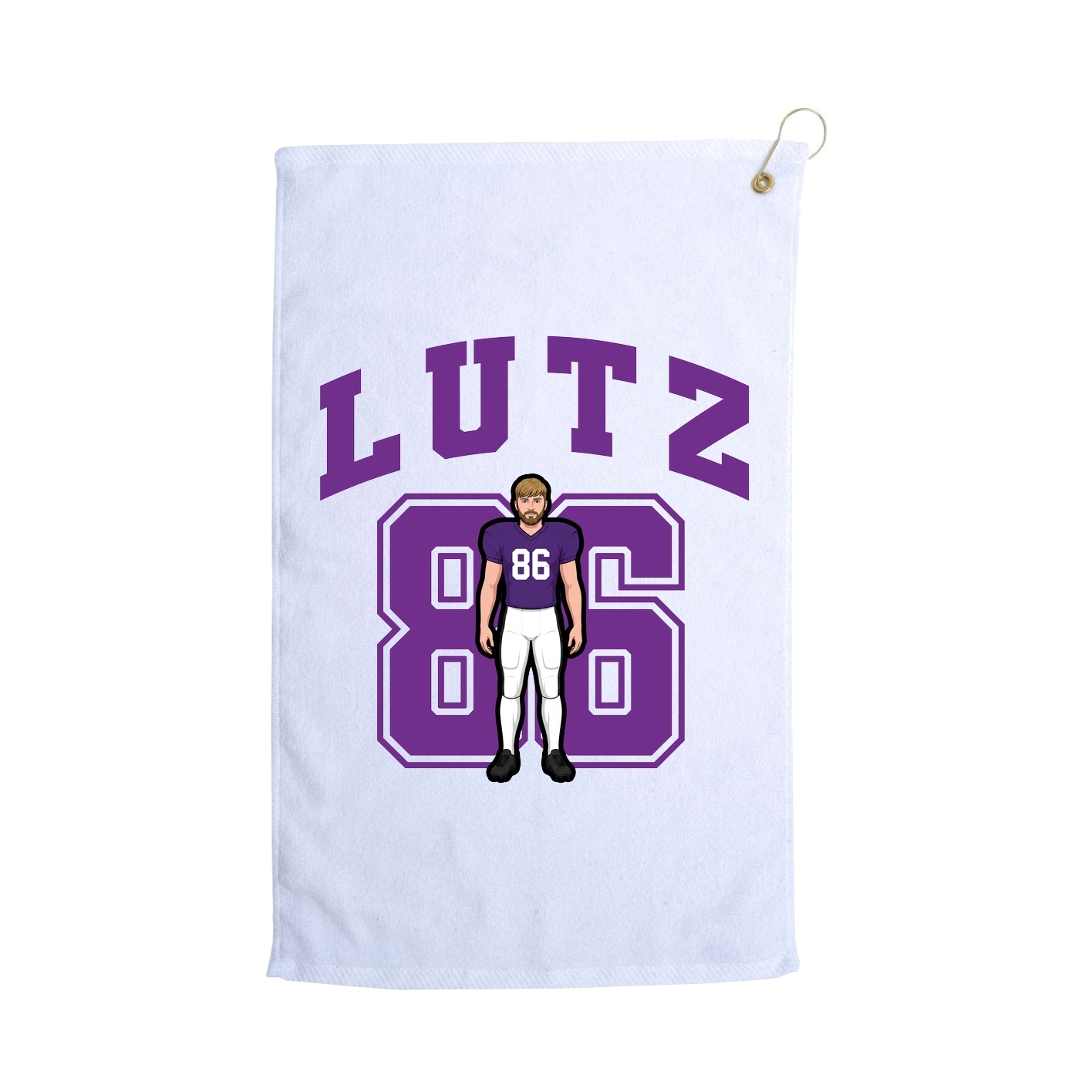 Golf Towel — Number in White