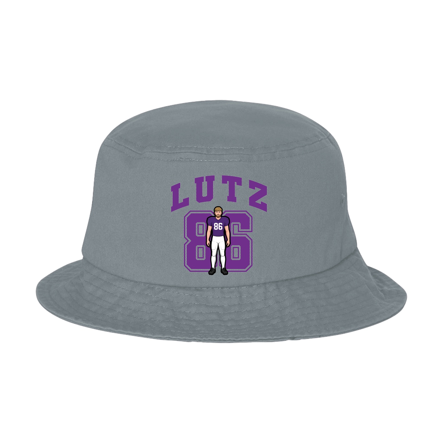 Bucket Cap — Number in Grey