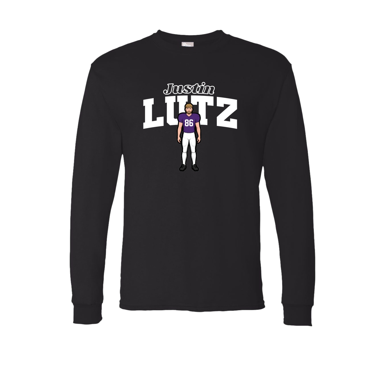 Long Sleeve Tee — Name Arch in Black