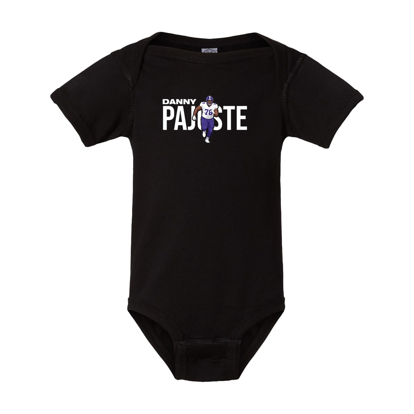 Baby Onesie — Player Name in Black