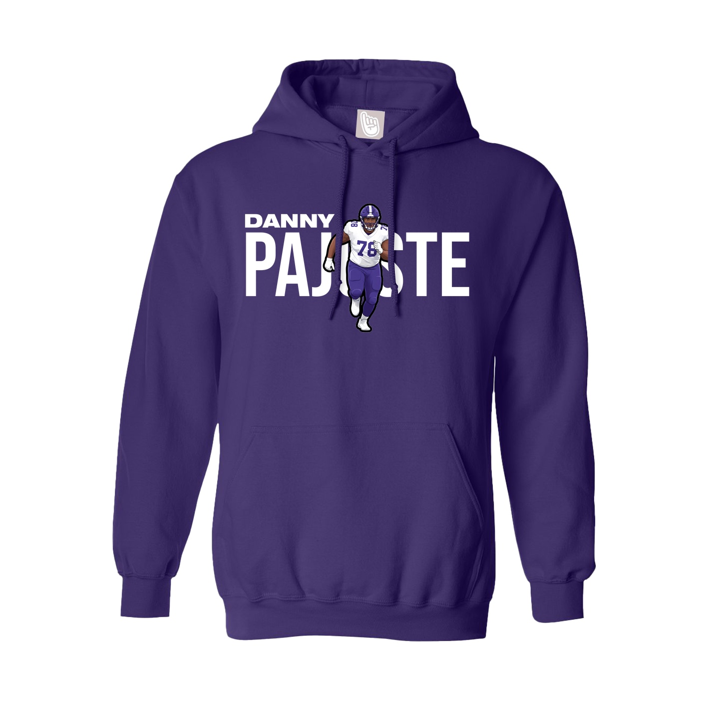 Youth Hoodie — Player Name in Purple