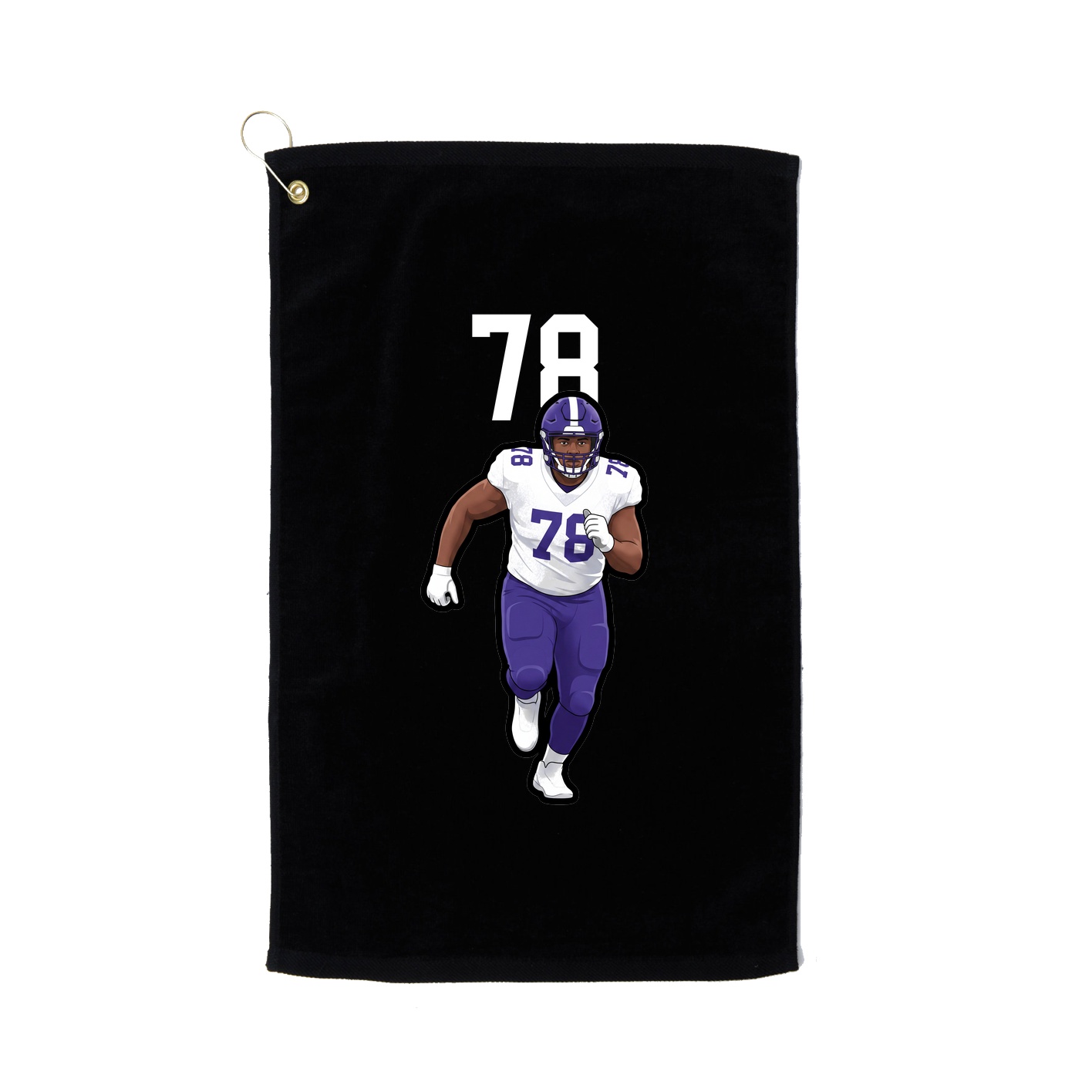 Golf Towel — Number Top in Black